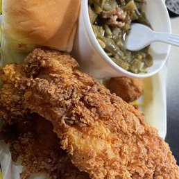 Fried Catfish and green beans!