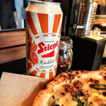 Cart-Driver - Thank you to my friend Kris for saying we had to get this beer with our pizza. stiegl!!! Grapefruit splashed beer. Hello summer!!!! - Pizza Near Me - Denver, Colorado