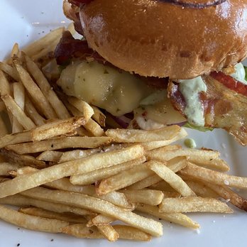 Chez Fabien - Santa Monica Burger with Fries - French Near Me - Grapevine, Texas Chez Fabien - Santa Monica Burger with Fries - French Near Me - Grapevine, Texas