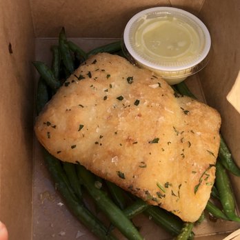 Little Dom's Seafood - This was best fish picatta I've had.... wish they would give some paper plates though - Pizza Near Me - Carpinteria, California