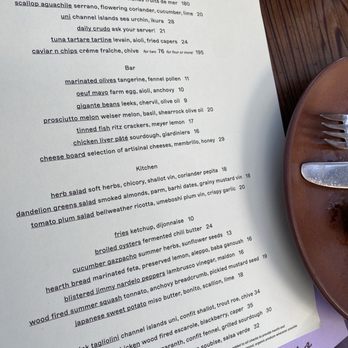 Rory's Place - Menu - New American Near Me - Ojai, California