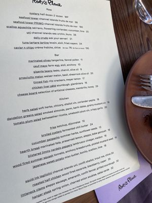 Menu photo 3 Rory's Place Ojai, CA