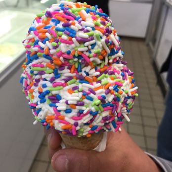 Snowflake Ice Cream Shoppe - Small vanilla cone with rainbow jimmies. $4.75 - Ice Cream & Frozen Yogurt Near Me - Riverhead, New York Snowflake Ice Cream Shoppe - Small vanilla cone with rainbow jimmies. $4.75 - Ice Cream & Frozen Yogurt Near Me - Riverhead, New York