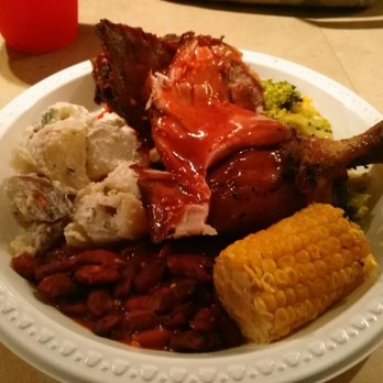 Abi Beach - An AWESOME plate of food from the Saturday all-you-can-eat BBQ buffet! - Beaches Near Me - St. Thomas, Virgin Islands