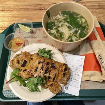 Non La Express - Chicken pho with grilled lemongrass chicken - Vietnamese Near Me - Flushing, New York