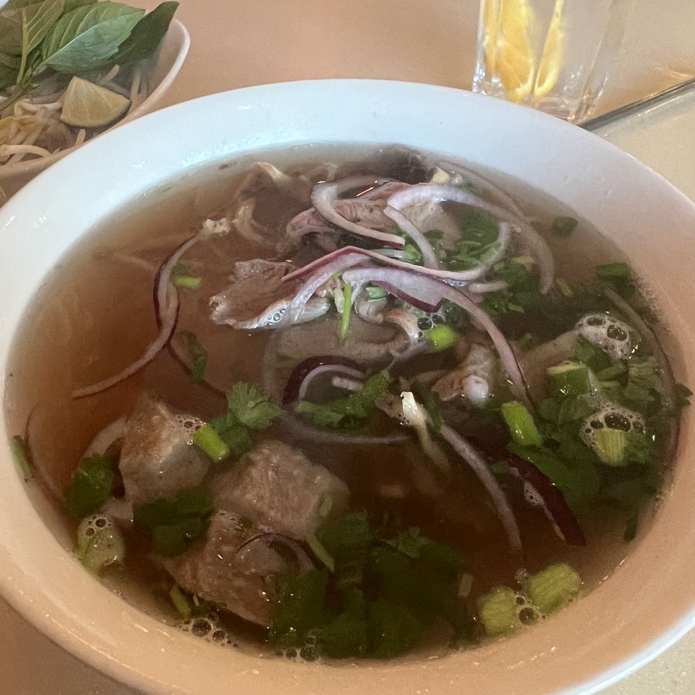 "Medium bowl Pho with Eye Round Flank and Brisket and meatball "Medium bowl Pho with Eye Round Flank and Brisket and meatball