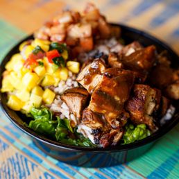 Jerk chicken with mango and jerk salsa Jerk chicken with mango and jerk salsa