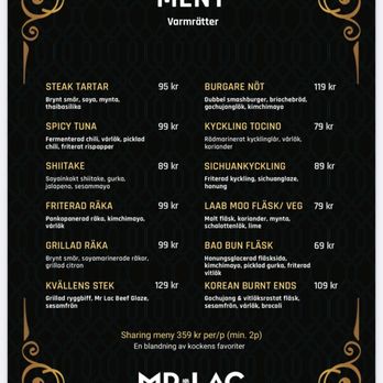Mr Lac - The menu - Asian Fusion Near Me - Göteborg, O Mr Lac - The menu - Asian Fusion Near Me - Göteborg, O