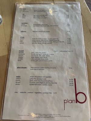 Menu photo 6 Plan B Restaurant Sacramento, CA