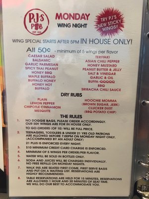 Menu photo 1 PJ's Pub Cranston, RI