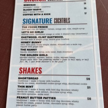 Jojo's Diner West - Back of drink menu - Diners Near Me - Omaha, Nebraska