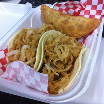 PJ Ricks - Brisket tacos (2) for $8 and Beef empanadas for $3 - Food Trucks Near Me PJ Ricks - Brisket tacos (2) for $8 and Beef empanadas for $3 - Food Trucks Near Me