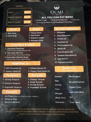 Menu photo 2 Oumi Sushi Austin, TX