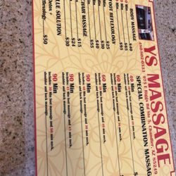 YS Massage - New menu of services