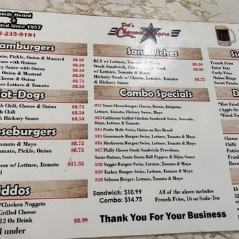 Del's Charcoal Burgers - Menu 7/2026 - Burgers Near Me - Richardson, Texas