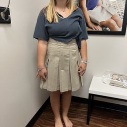 FlynnO'Hara Uniforms - Granddaughter not happy with the length of the skirt. Her private school only requires the skirt to be finger length.