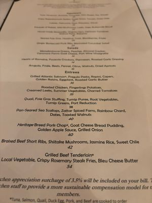 Menu photo 1 Fat Canary Williamsburg, VA