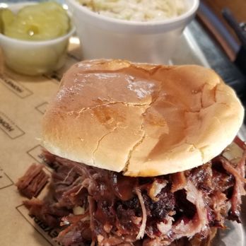 HoneyFire BBQ - Bbq brisket w cole slaw, kids size - Barbeque Near Me - Nashville, Tennessee