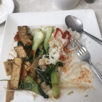 Pho 99 Vietnamese Restaurant - Vegetarian tofu and rice and it comes with beef broth soup. - Vietnamese Near Me - Riverside, California