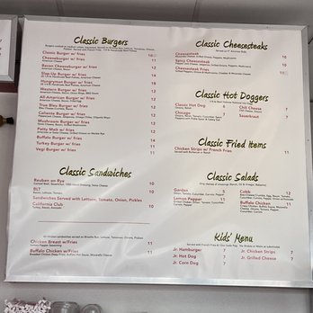 Classics Malt Shop - Menu 5/2023 - American Near Me - San Diego, California