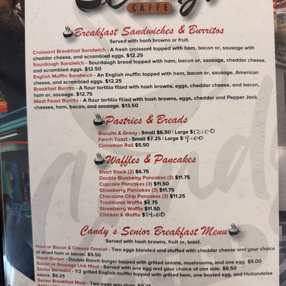 Candy’s Caffé - Menu - American Near Me - Boise, Idaho
