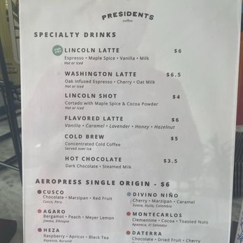 Presidents Coffee - Specialty Drinks - Coffee & Tea Near Me - Gettysburg, Pennsylvania Presidents Coffee - Specialty Drinks - Coffee & Tea Near Me - Gettysburg, Pennsylvania