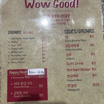 Wow Good Korean Restaurant - Menu - Korean Near Me - Wailuku, Hawaii Wow Good Korean Restaurant - Menu - Korean Near Me - Wailuku, Hawaii