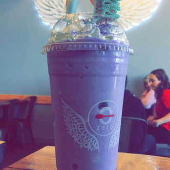 Zero Degrees - Ube drink with marshmallows and candy. - Bubble Tea Near Me - Plano, Texas