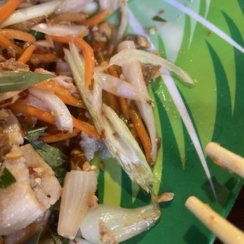 San Vuon Restaurant & Cafe - U see how dry AF the celery is?? It's WHITE. !!! - Vietnamese Near Me - Houston, Texas