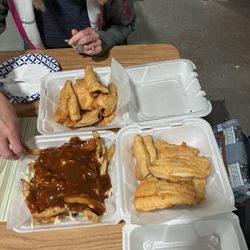Lothrop & Sons Fisheries - Morning catch whitefish with a side of Pootine.