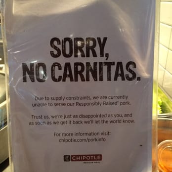 Chipotle Mexican Grill - Still no carnitas! - Mexican Near Me - Rosslyn, Virginia