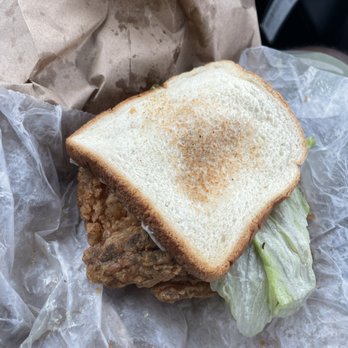 Paula's Fried Chicken - a sandwich with lettuce - Chicken Shop Near Me - Dublin, Georgia