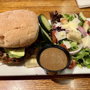 Bar 430 - Black bean burger and side salad - Cocktail Bars Near Me - Oshkosh, Wisconsin