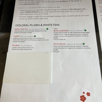 Silk Road Tea - Menu - Day Spas Near Me - Victoria, British Columbia