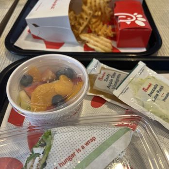 Chick-fil-A - Chick-Fil-A Cool Wrap Meal, 5 ct Nuggets, 8 ct Nuggets, Medium Fruit Cup, and Medium Waffle Potato Fries - Fast Food Near Me - Fresno, California