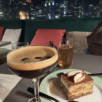 Shelby's Rooftop Lounge - Espresso martini and tiramisu - Lounges Near Me - San Francisco, California