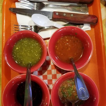 Taqueria La Bamba - 4 variety hot sauce. - Mexican Near Me - Mount Vernon, Washington Taqueria La Bamba - 4 variety hot sauce. - Mexican Near Me - Mount Vernon, Washington