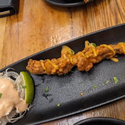 Baby octopus kushiage (partial)