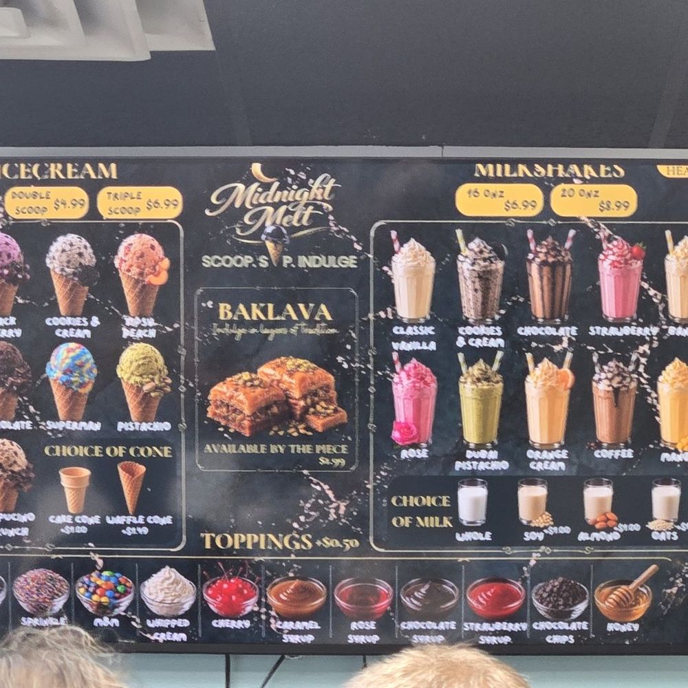 Midnight Melt - Menu - Ice Cream & Frozen Yogurt Near Me - Kalamazoo, Michigan