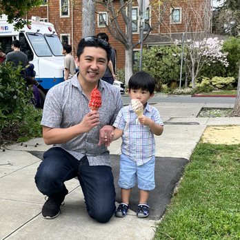 Mister Softee NorCal - Cherry dust cone - Father & son - Ice Cream & Frozen Yogurt Near Me Mister Softee NorCal - Cherry dust cone - Father & son - Ice Cream & Frozen Yogurt Near Me