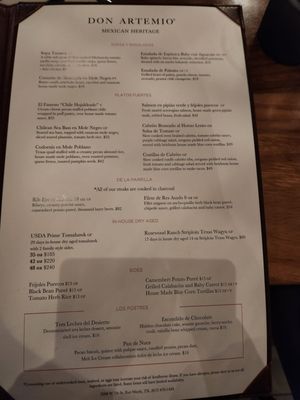 Menu photo 4 Don Artemio Fort Worth, TX