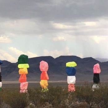 Seven Magic Mountains - They've been... thunderstruck - Public Art Near Me - Las Vegas, Nevada Seven Magic Mountains - They've been... thunderstruck - Public Art Near Me - Las Vegas, Nevada