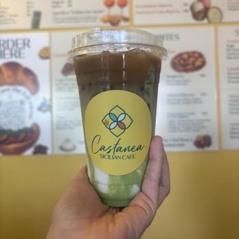 Castanea Sicilian Cafe - Pistachio iced latte - Coffee & Tea Near Me - Beverly Hills, California