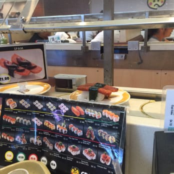 Genki Sushi - Spam sushi (that apparently nobody else wanted either since it passed by continuously for at least 45 mins) - Sushi Bars Near Me - Kahului, Hawaii