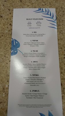 Menu photo 4 Poke Wave Tempe, AZ