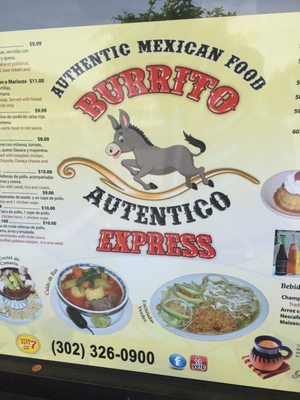 Menu photo 3 Burrito Express Bear, DE
