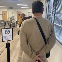 Social Security - Waiting in long line to check in.
