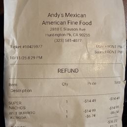 Refund of $40 Refund of $40
