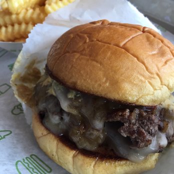 Shake Shack Glendale - Roadside Double with grilled onions and mustard!!! - Burgers Near Me - Glendale, California