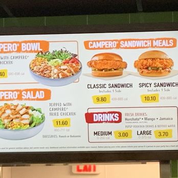 Pollo Campero - Menu Board #2. 3/9/25 - Chicken Shop Near Me - Philadelphia, Pennsylvania
